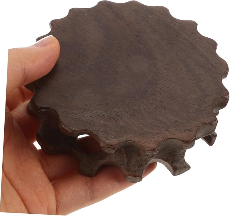 قاعدة عرض جليفي المصقولة الناعمة من الخشب الصلب للتماثيل والمزهريات والحرف اليدوية - Image 4